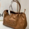 6930af516e68136f4d9ad3e3 Celine New Arrival Tote Bag, Calfskin Material, Arc de Triomphe Embossed Logo, Drawstring Closure at Opening, Adjustable Size