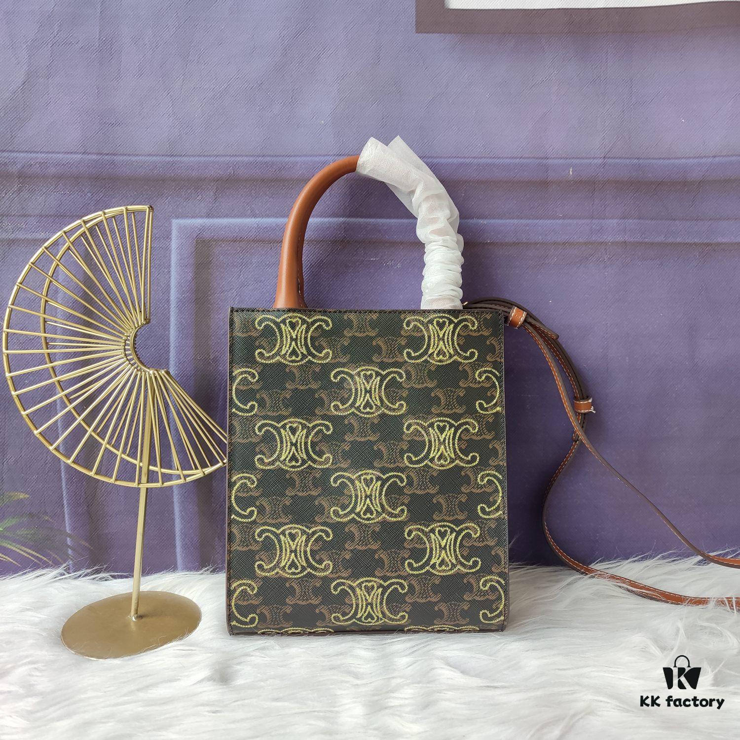 6930af626e68136f4d9ad400 Model C194372 Vintage Floral Embroidered Leather, Mini CELINE Print Super Fiber and Cowhide Leather Vertical Handbag