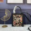 6930af666e68136f4d9ad407 Mini CELINE Print Synthetic Leather and Cowhide Vertical Handbag in Fabric Design C194372 with Black Accents, Adjustable and Removable Leather Shoulder Strap (50cm)