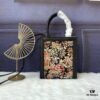 6930af666e68136f4d9ad408 Mini CELINE Print Synthetic Leather and Cowhide Vertical Handbag in Fabric Design C194372 with Black Accents, Adjustable and Removable Leather Shoulder Strap (50cm)