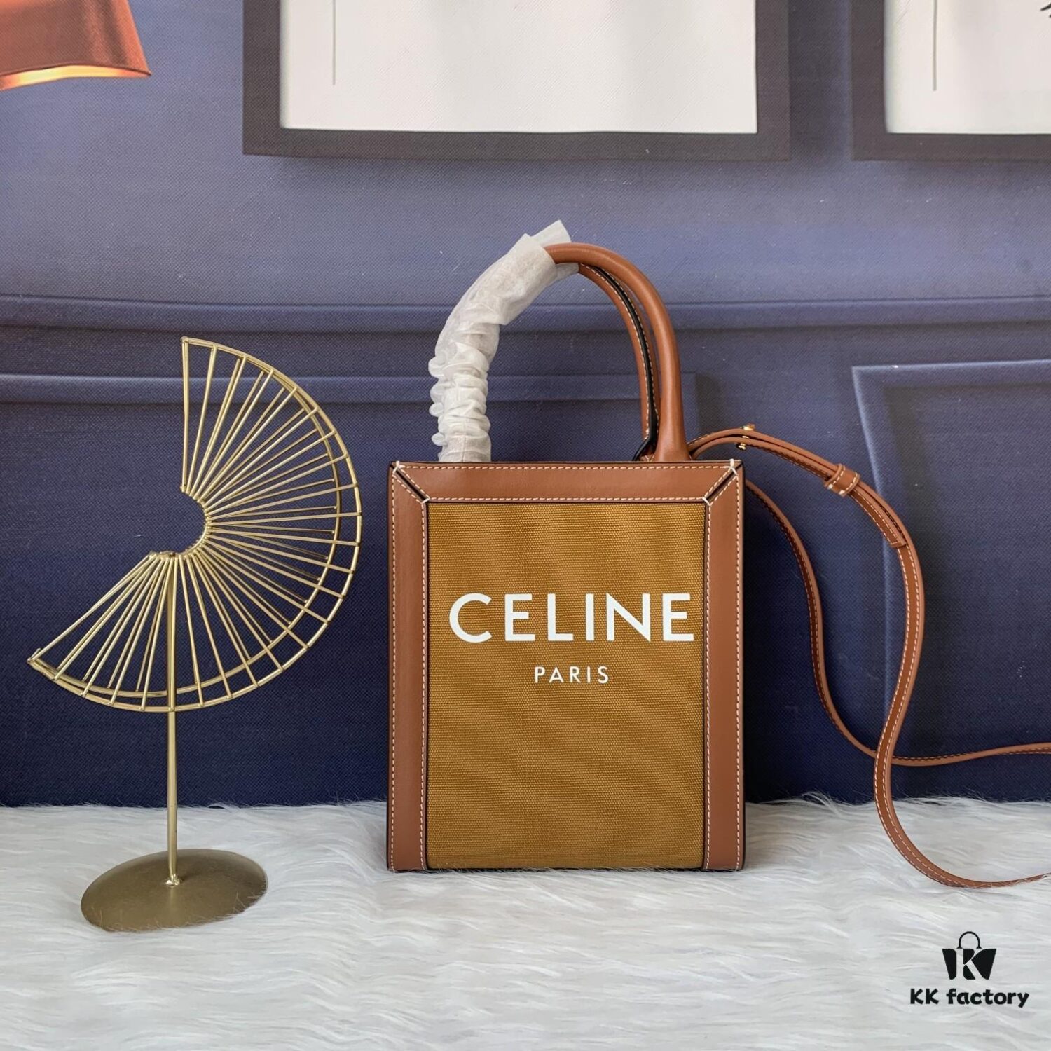 6930af6b6e68136f4d9ad410 Yellow Canvas Mini CELINE Print Synthetic and Cow Leather Vertical Handbag, Model No. C194372