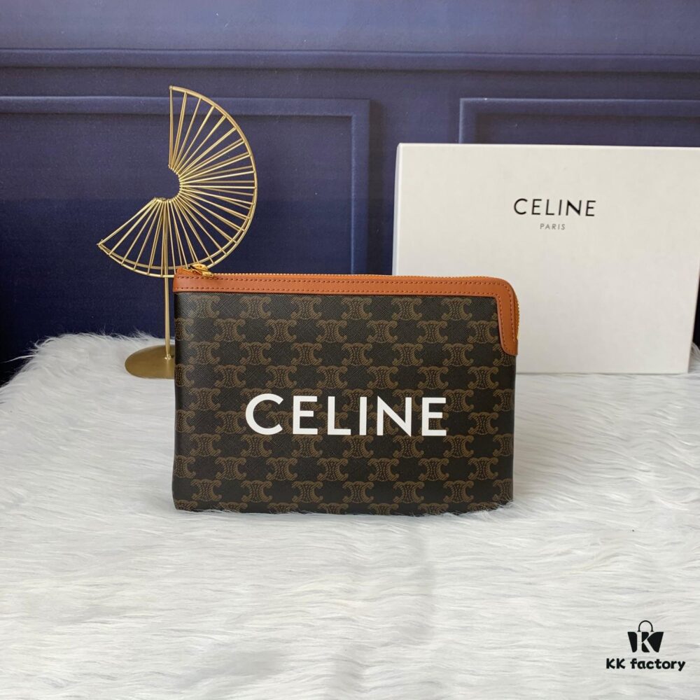 6930af706e68136f4d9ad419 S10D672 Small CELINE TRIOMPHE Printed Vintage Clutch Bag, Minimalist Retro Style, Fashionable Design, Comfortable High-Quality Material, Durable Shape Retention