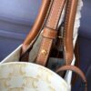 6930af776e68136f4d9ad428 C192088 Apricot Flower Medium, Medium Celine Floral Print Genuine Leather and Cowhide Vertical Handbag with Adjustable Detachable Leather Shoulder Strap (50cm)