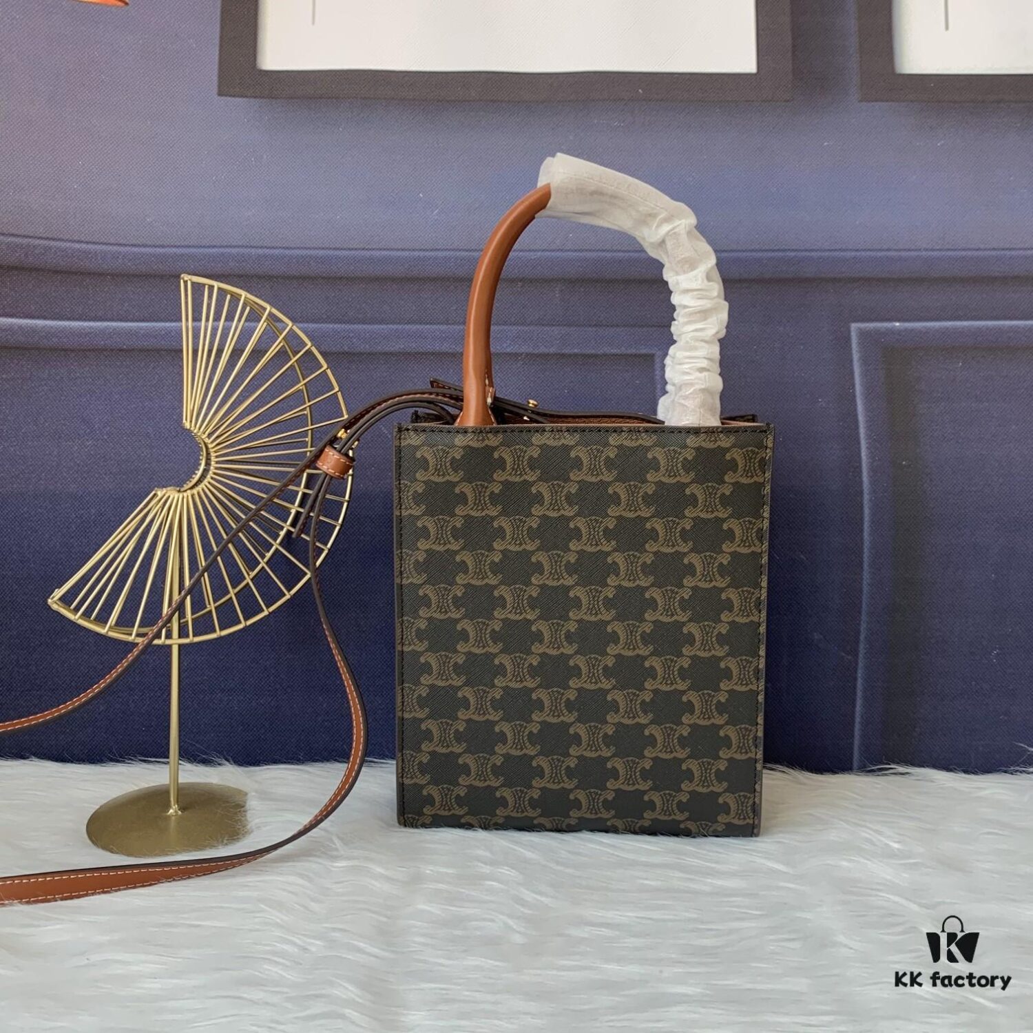 6930af7f6e68136f4d9ad436 Model No. C194372 Monogram Leather, Mini CELINE Printed Synthetic and Cowhide Leather Vertical Handbag