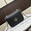 6930af8d6e68136f4d9ad451 New Tory Burch Britten Medium Crossbody Chain Shoulder Bag for Women, Black and Beige, In Stock, Size 22×8×16CM