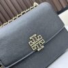 6930af8f6e68136f4d9ad455 New Tory Burch Britten Medium Crossbody Chain Shoulder Bag for Women, Black and Beige, In Stock, Size 22×8×16CM