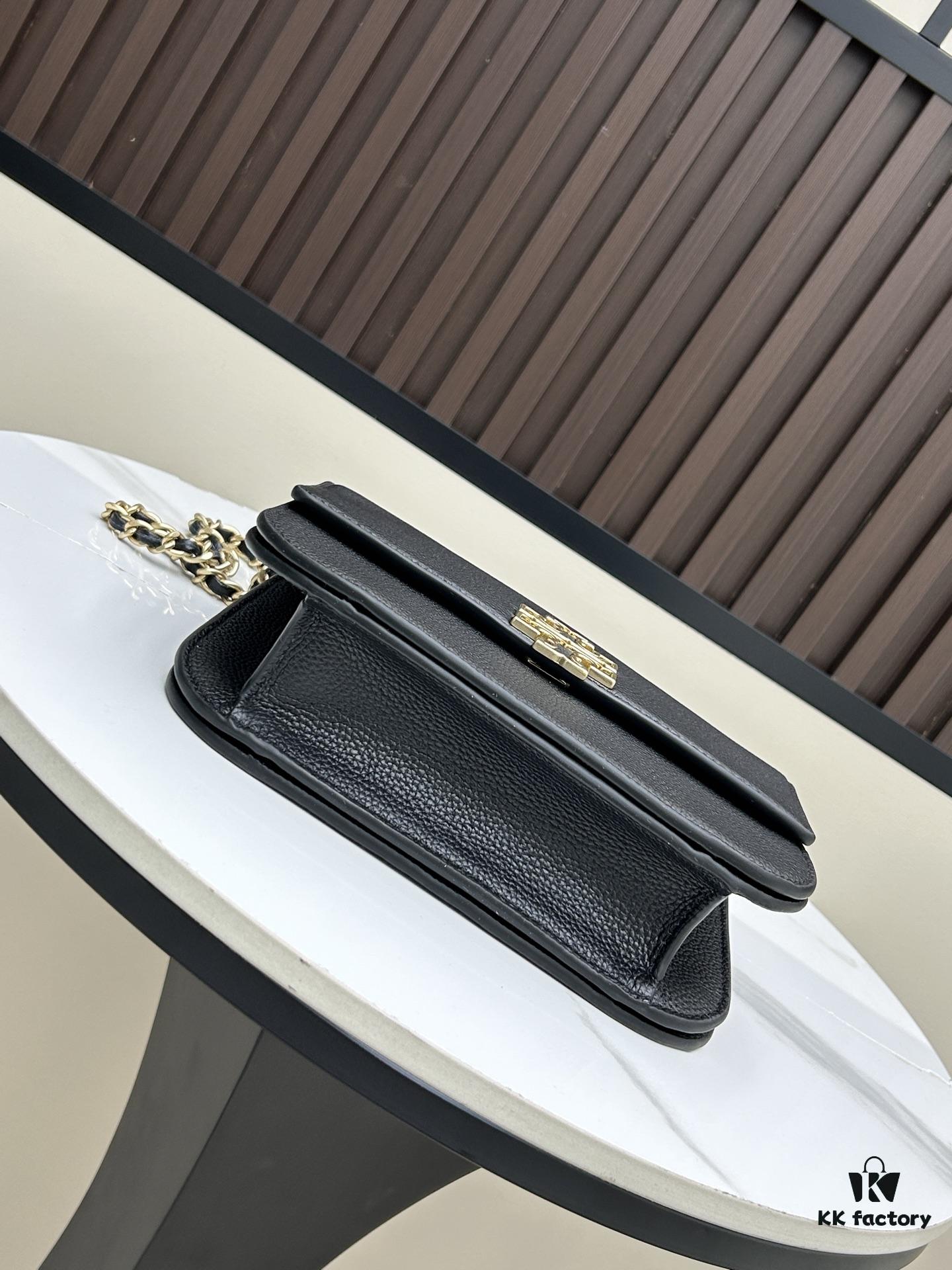 6930af906e68136f4d9ad456 New Tory Burch Britten Medium Crossbody Chain Shoulder Bag for Women, Black and Beige, In Stock, Size 22×8×16CM