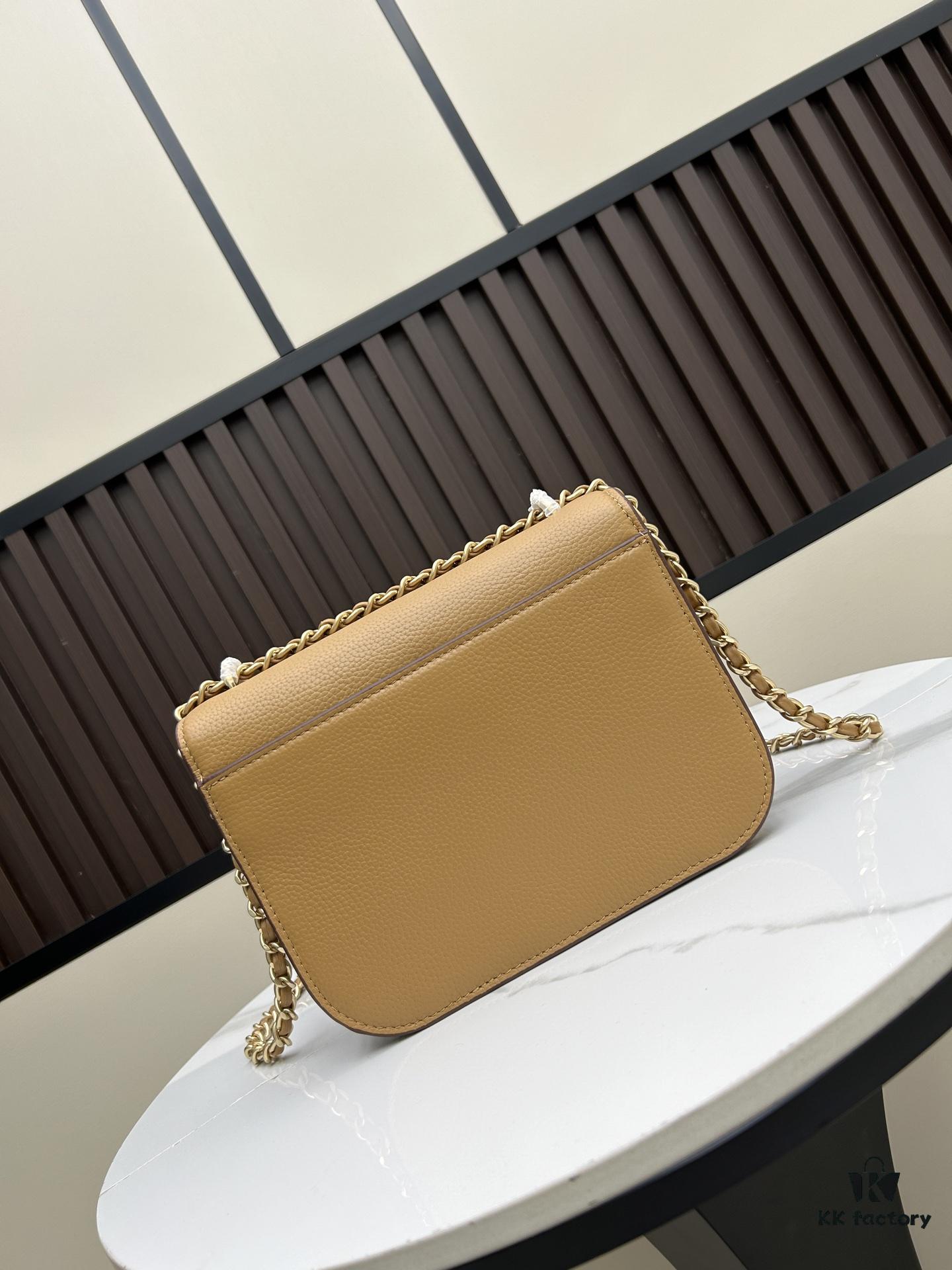 6930af936e68136f4d9ad45c New Tory Burch Britten Women's Chain Shoulder Crossbody Bag, Medium Size, Black and Apricot Color, In Stock, Dimensions 22×8×16CM