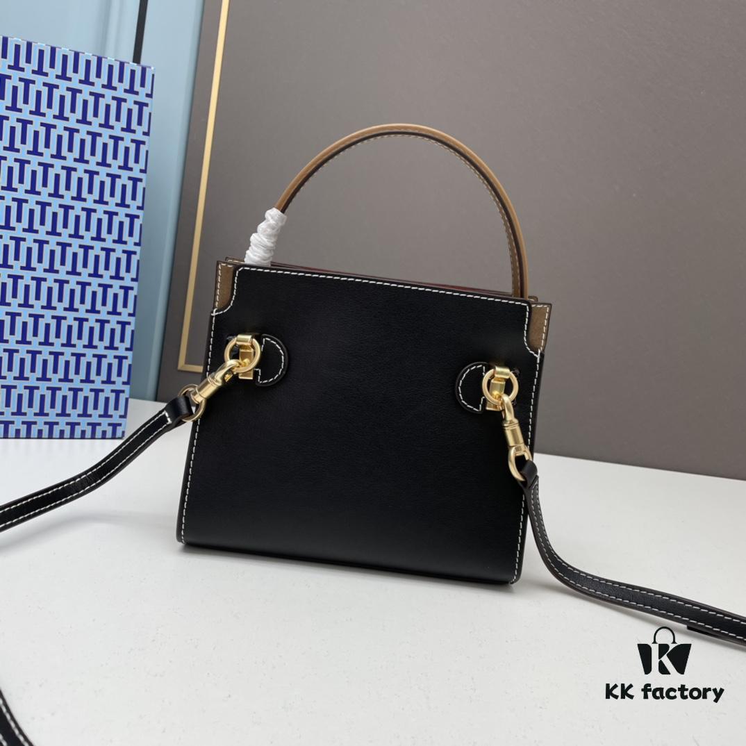 Mini Black TORY BURCH LEE RADZIWILL PETITE DOUBLE BAG