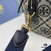 6930afb86e68136f4d9ad4ad Large TORY BURCH T Monogram Mini Jacquard Barrel Bag in Hazelnut Brown