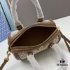 6930afdb6e68136f4d9ad4f9 Tory Burch T Monogram Mini Jacquard Barrel Bag in Small, Hazel Brown