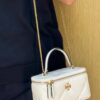 6930afeb6e68136f4d9ad51a Tory Burch New Kira Cosmetic Box Bag, Soft and Durable Calfskin with Quilted Diamond Stitching, Detachable Strap for Shoulder, Crossbody or Handheld Wear