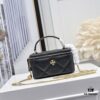 6930afee6e68136f4d9ad51e Tory Burch New Kira Makeup Box Bag, Soft and Durable Calfskin with Quilted Diamond Stitching, Detachable Strap for Crossbody, Shoulder or Handheld Wear