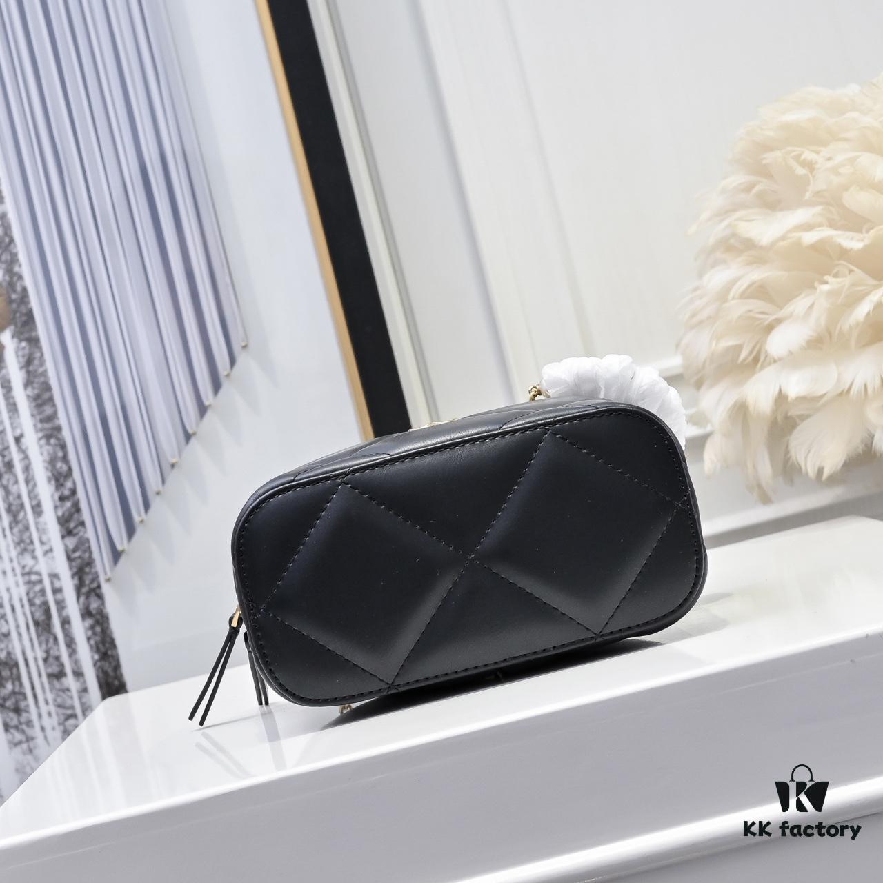 6930aff26e68136f4d9ad526 Tory Burch New Kira Makeup Box Bag, Soft and Durable Calfskin with Quilted Diamond Stitching, Detachable Strap for Crossbody, Shoulder or Handheld Wear