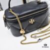 6930aff26e68136f4d9ad527 Tory Burch New Kira Makeup Box Bag, Soft and Durable Calfskin with Quilted Diamond Stitching, Detachable Strap for Crossbody, Shoulder or Handheld Wear