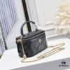 6930aff76e68136f4d9ad52e Tory Burch New Kira Makeup Box Bag, Soft and Durable Calfskin with Quilted Diamond Stitching, Detachable Strap for Crossbody, Shoulder or Handheld Wear