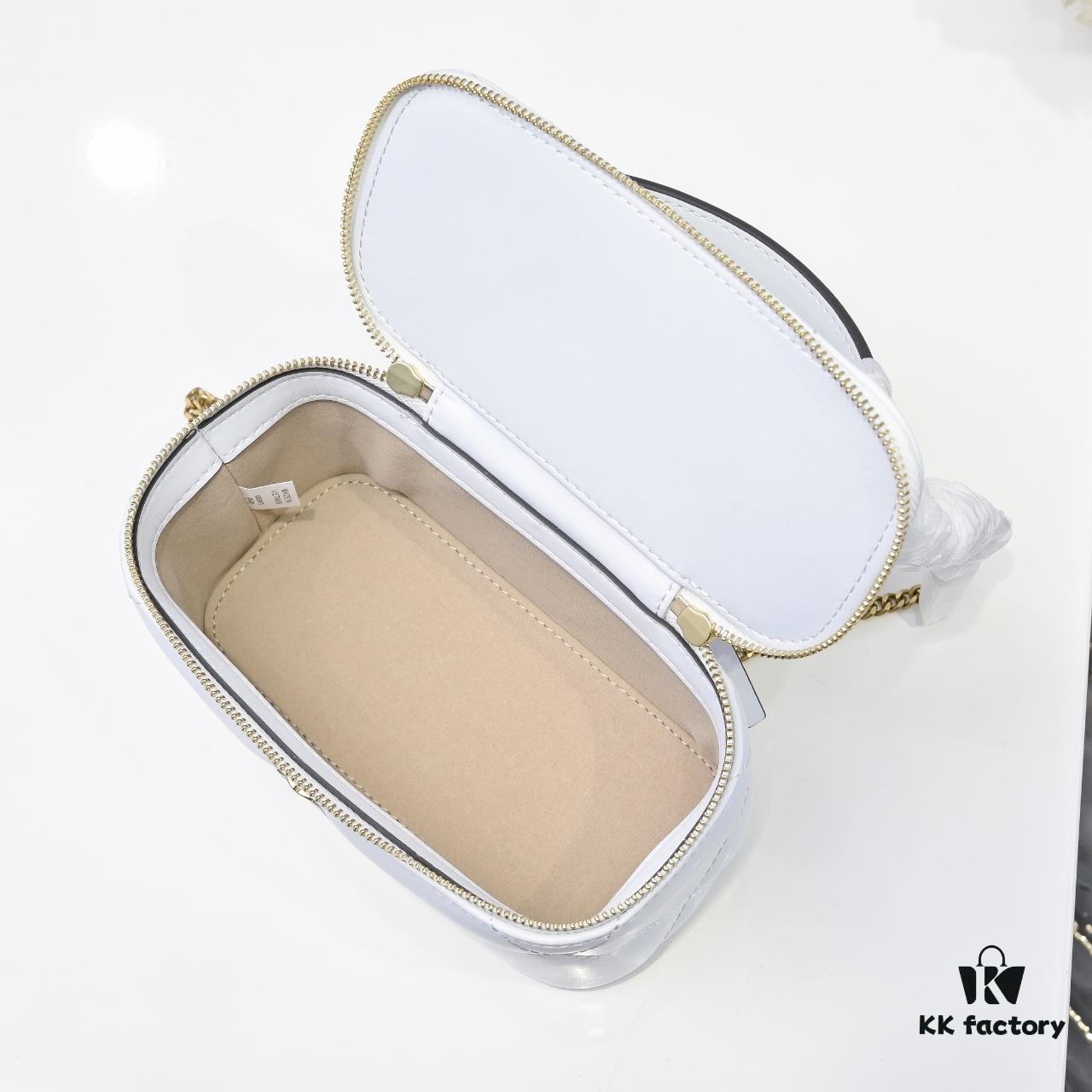 6930aff76e68136f4d9ad52f Tory Burch New Kira Cosmetic Box Bag, Soft and Durable Calfskin with Diamond Quilting, Detachable Strap, Double T Logo Hardware