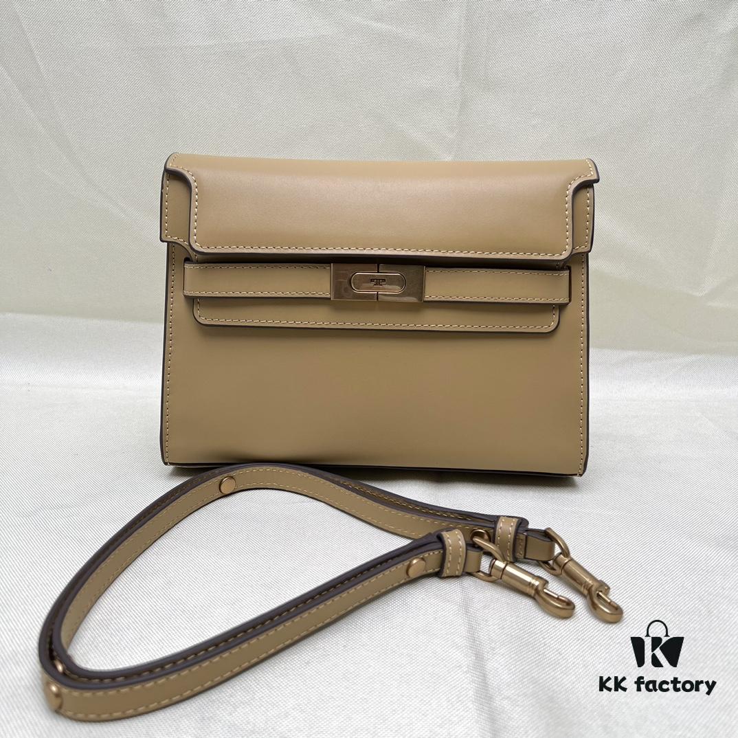 6930b0046e68136f4d9ad546 TORY BURCH Lee Radziwill Crossbody Shoulder Bag, Full-Grain Leather, Item No. 158720, Size 24×8.5×17.3