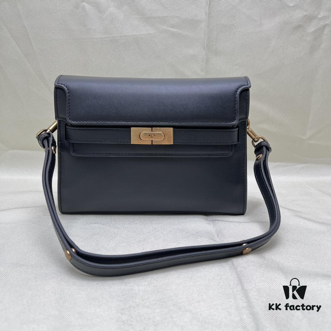 6930b0086e68136f4d9ad54e TORY BURCH Lee Radziwill Crossbody Shoulder Bag Genuine Top-Grain Leather Item No. 158720 Size 24×8.5×17.3