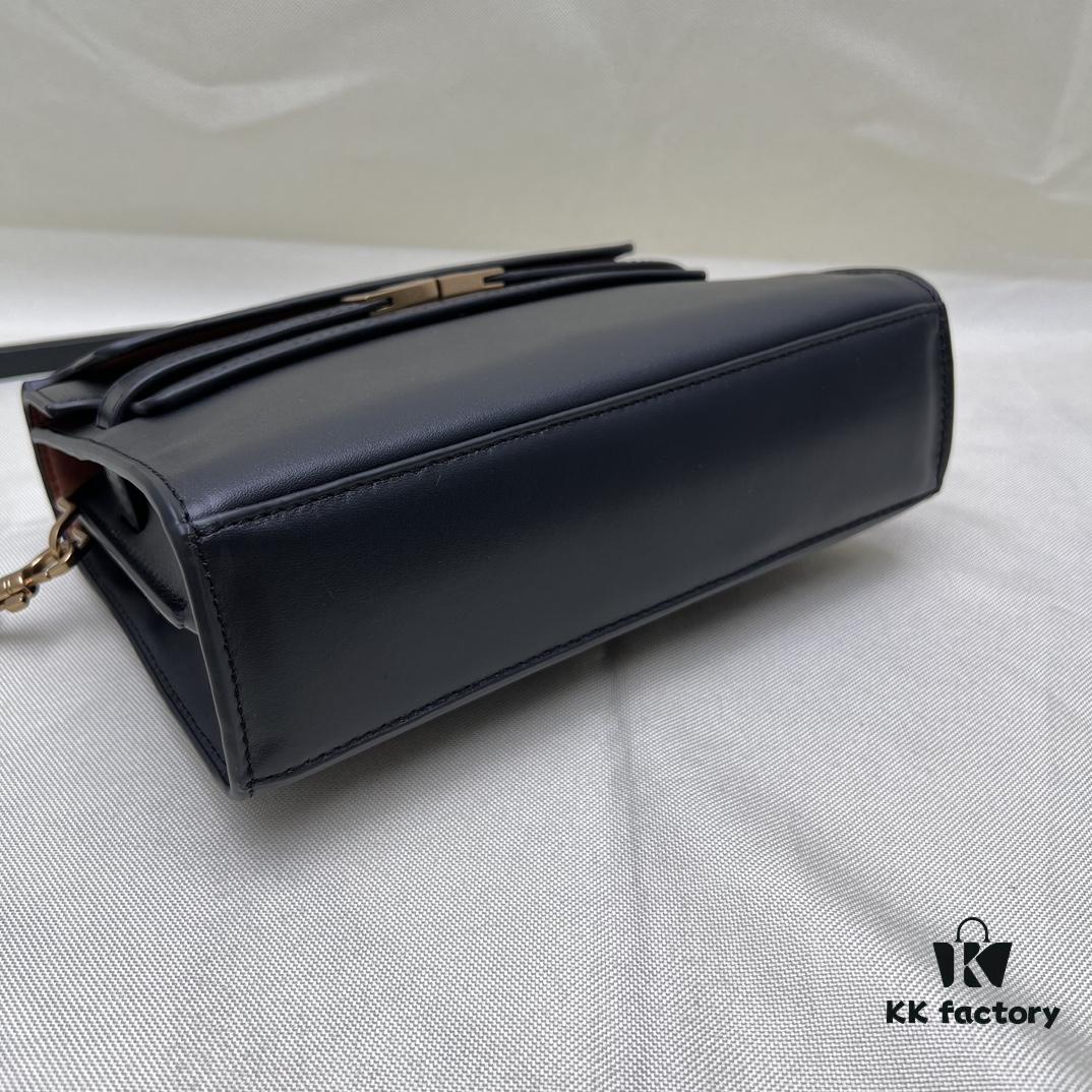 6930b0096e68136f4d9ad551 TORY BURCH Lee Radziwill Crossbody Shoulder Bag Genuine Top-Grain Leather Item No. 158720 Size 24×8.5×17.3