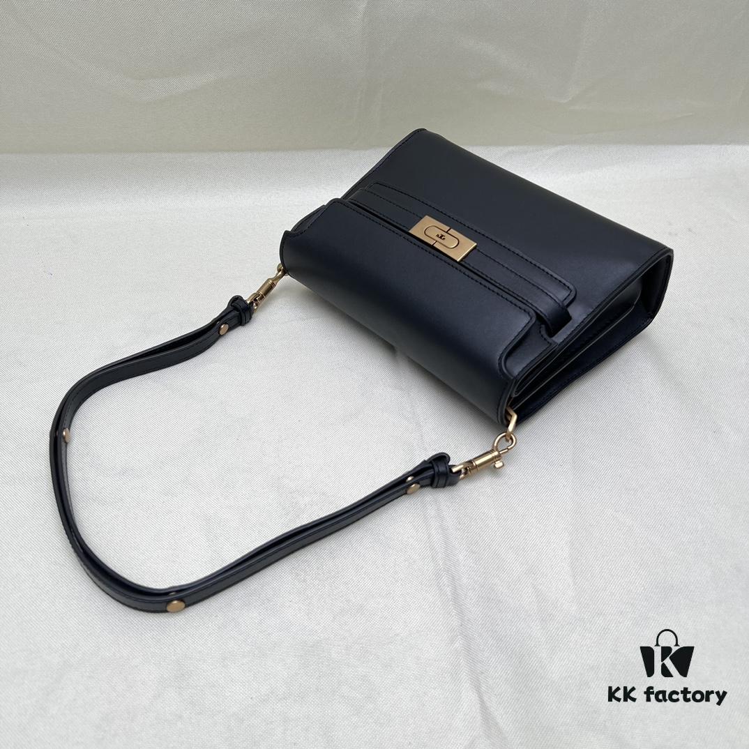 6930b00a6e68136f4d9ad553 TORY BURCH Lee Radziwill Crossbody Shoulder Bag Genuine Top-Grain Leather Item No. 158720 Size 24×8.5×17.3