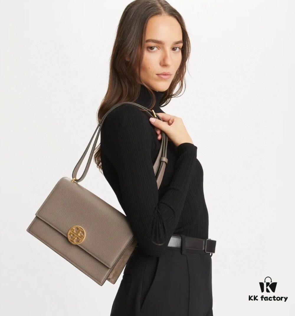 Authentic Quality [New Item, Attention to Detail, Guaranteed Genuine Leather] TORY BURCH Miller Style Accordion Bag