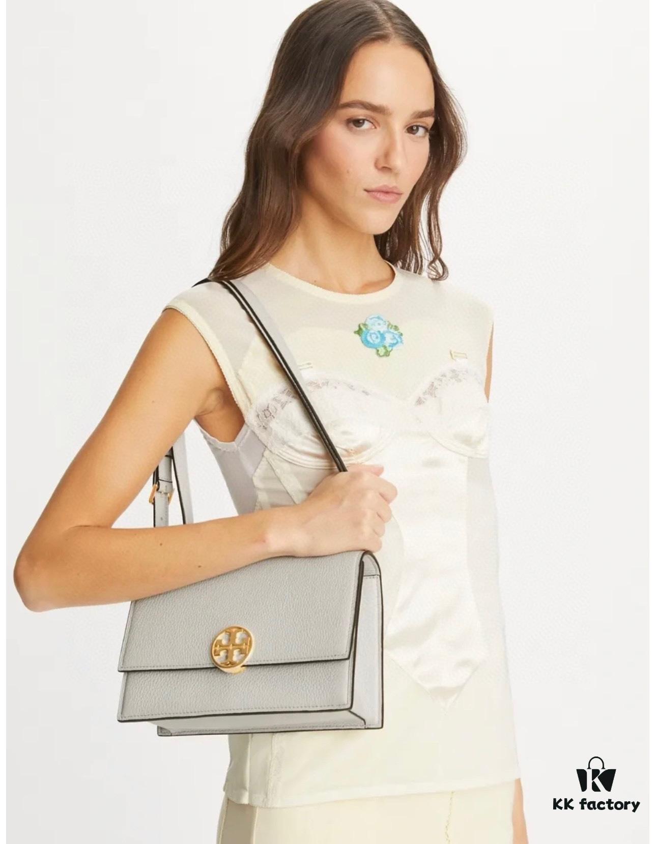 Authentic Quality [New Item, Attention to Detail, Guaranteed Genuine Leather] TORY BURCH Miller Style Accordion Bag