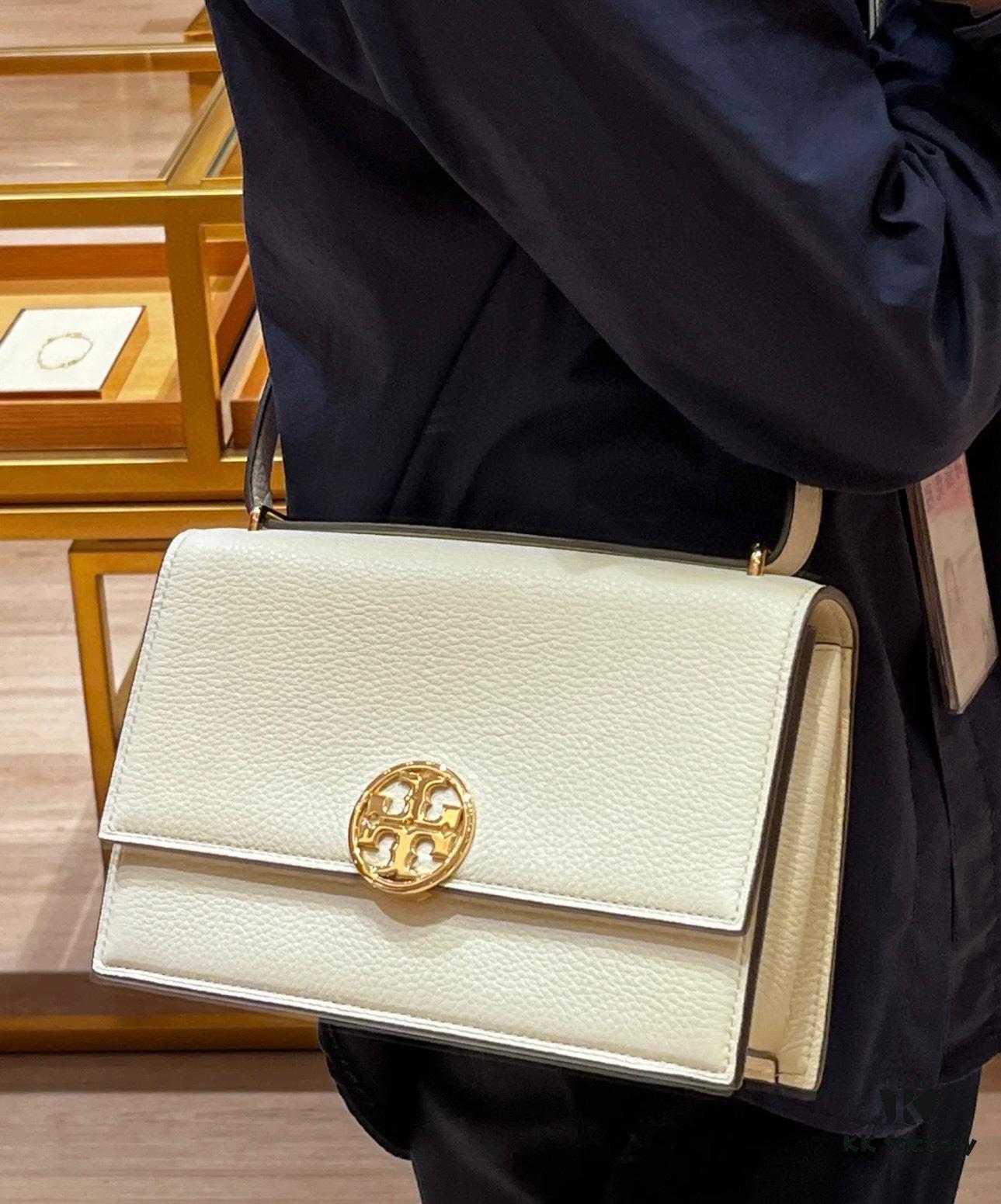 Authentic Quality [New Item, Attention to Detail, Guaranteed Genuine Leather] TORY BURCH Miller Style Accordion Bag