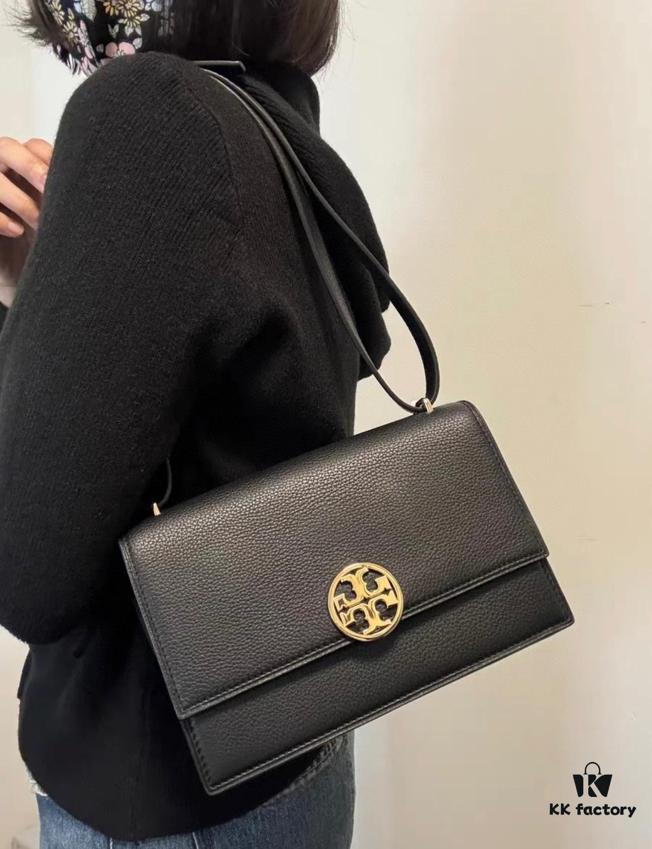 Authentic Quality [New Item, Attention to Detail, Guaranteed Genuine Leather] TORY BURCH Miller Style Accordion Bag