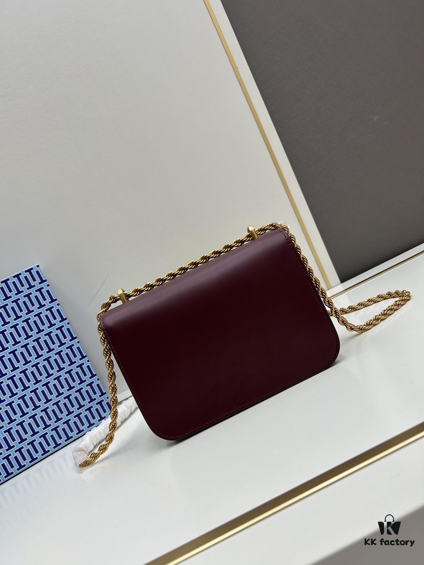 Original Quality [Full Leather Series, New Arrival with Attention to Detail] Tory Burch Eleanor Small Convertible Shoulder Bag, New Tofu Bag Style