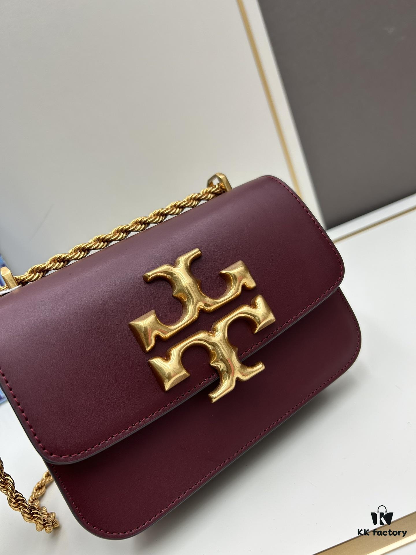 Original Quality [Full Leather Series, New Arrival with Attention to Detail] Tory Burch Eleanor Small Convertible Shoulder Bag, New Tofu Bag Style