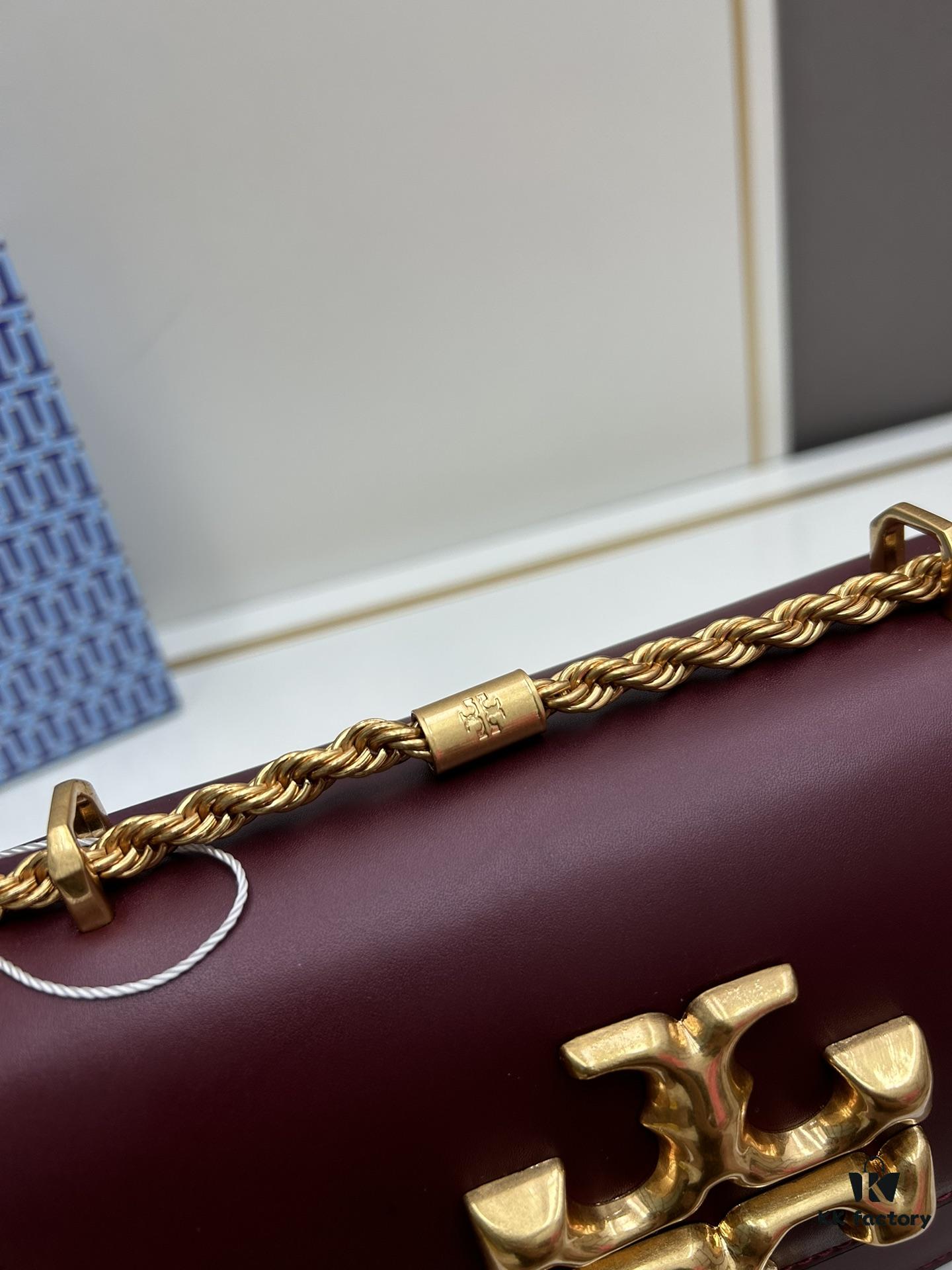 Original Quality [Full Leather Series, New Arrival with Attention to Detail] Tory Burch Eleanor Small Convertible Shoulder Bag, New Tofu Bag Style