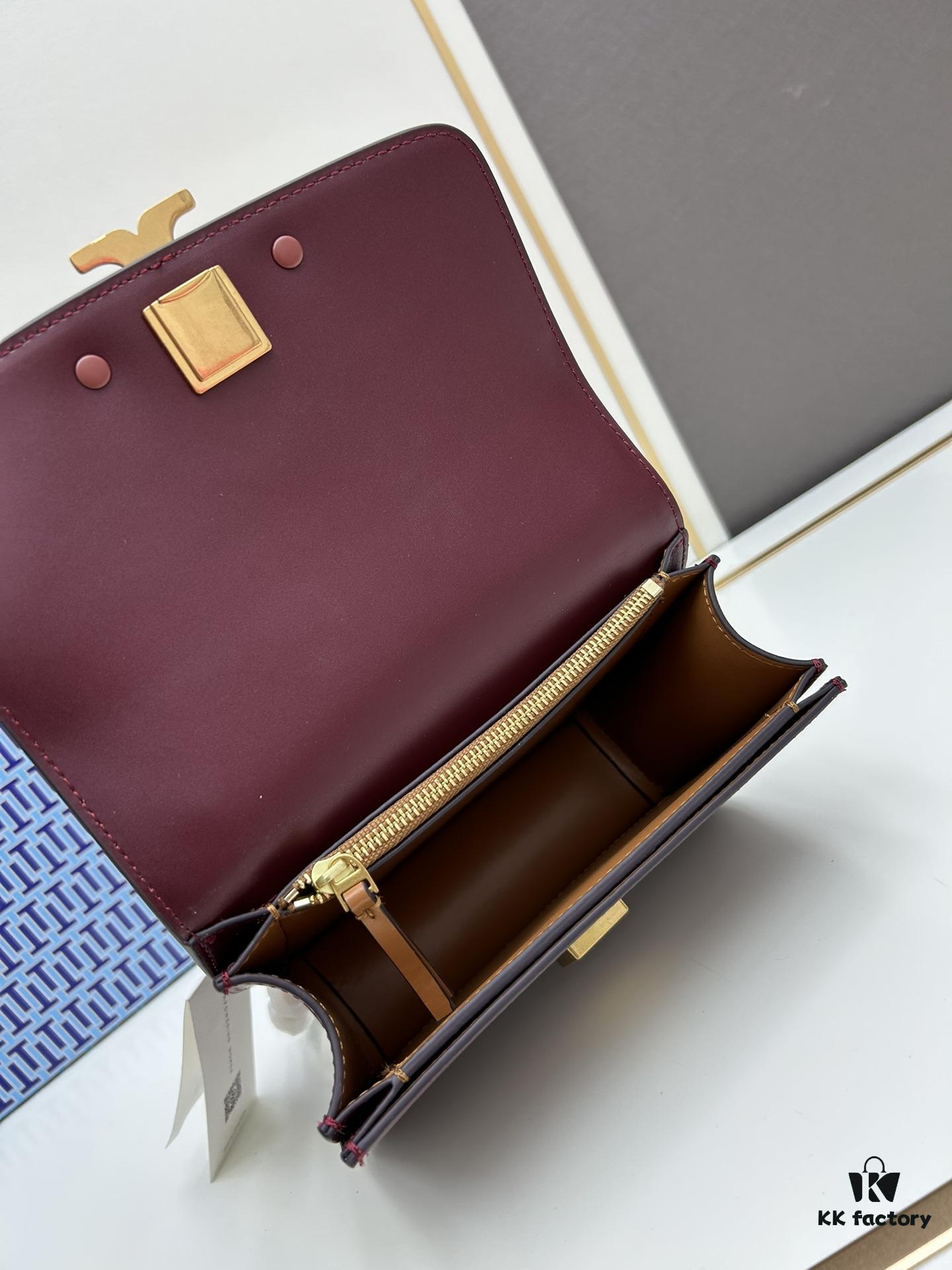 Original Quality [Full Leather Series, New Arrival with Attention to Detail] Tory Burch Eleanor Small Convertible Shoulder Bag, New Tofu Bag Style