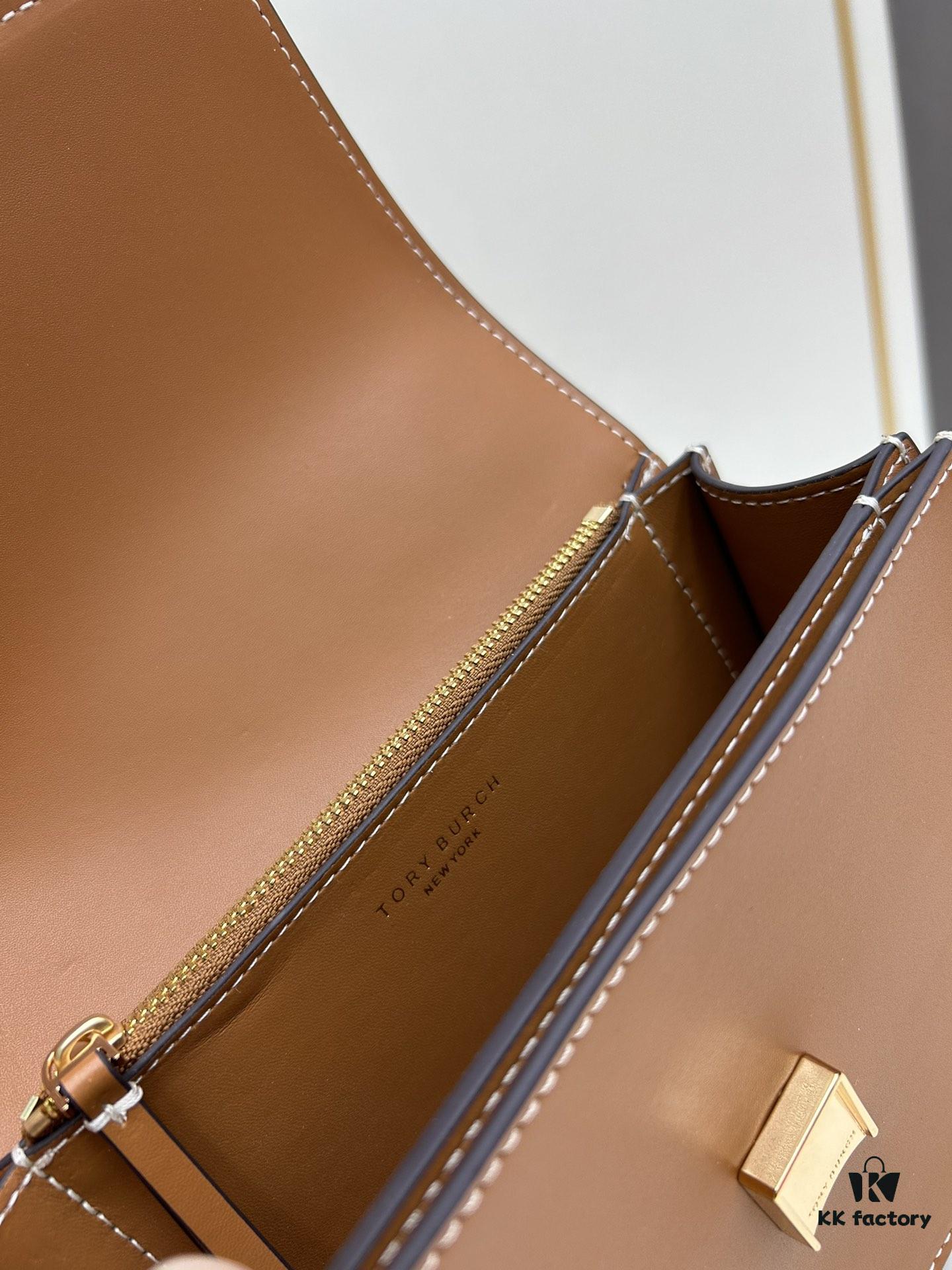 Original Quality [Full Genuine Leather Series, New Arrival with Attention to Detail] TORY BURCH Theysken's Town Bag