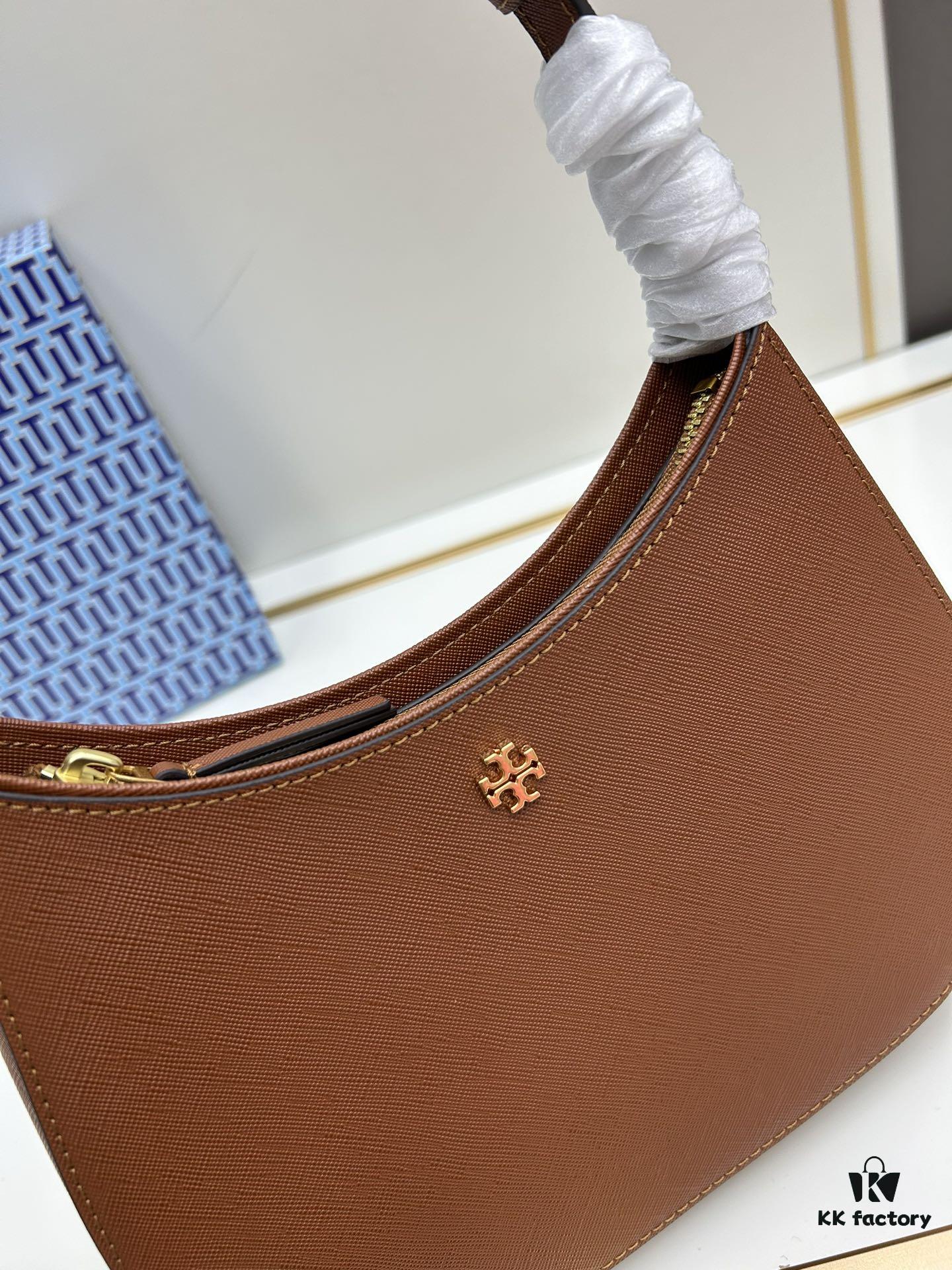 6930b0696e68136f4d9ad5f4 Tory Burch Emerson Series New Arrival Crossbody Bag, Full Leather Collection, Pebbled Calfskin, Adjustable Strap, Compact and Stylish