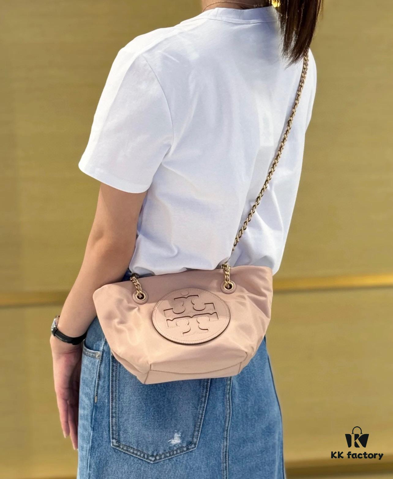 6930b0826e68136f4d9ad625 Tory Burch Ella Mini Chain Crossbody Bag – Lightweight Recycled Nylon Design with Woven Strap