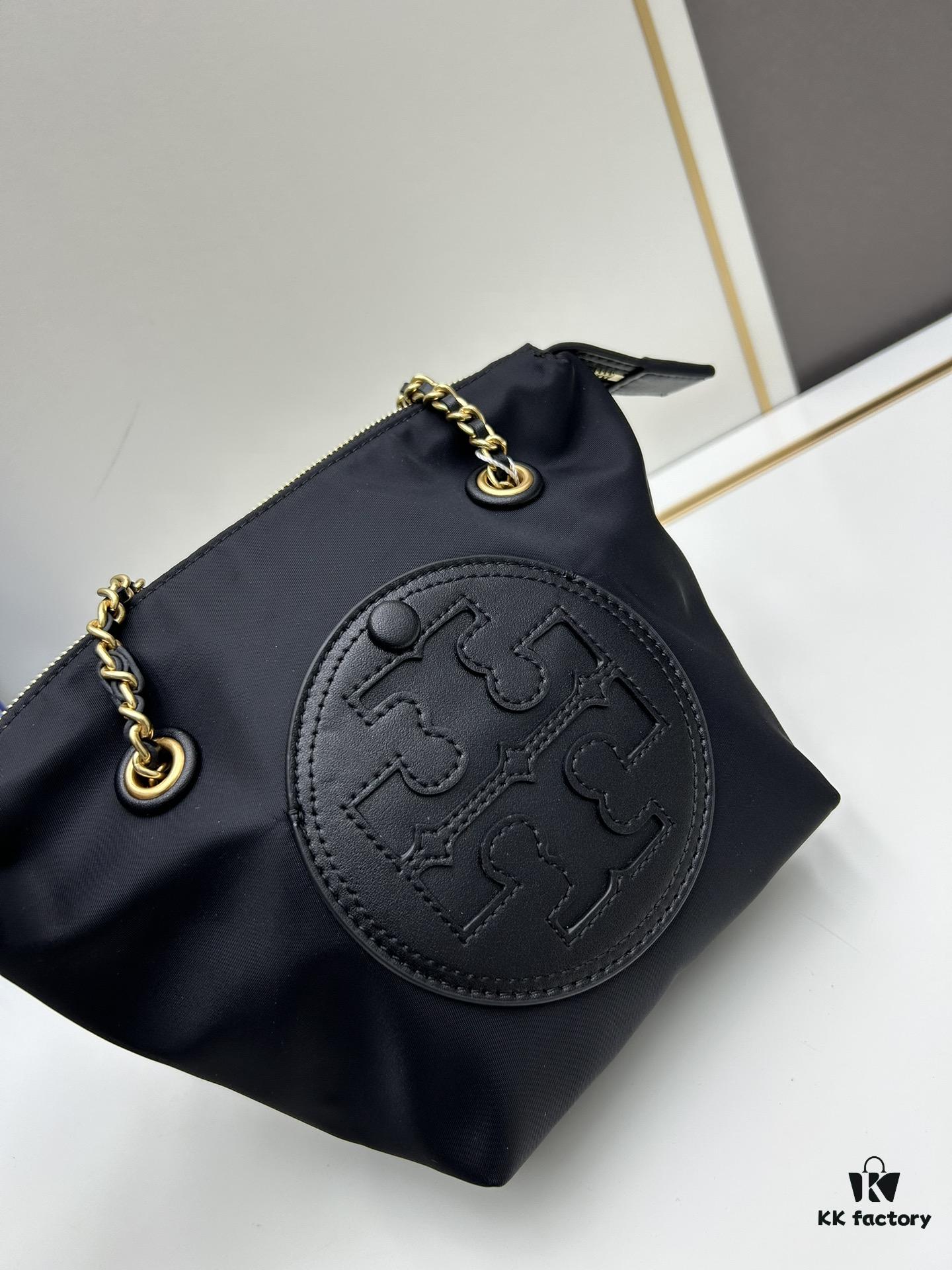 6930b08f6e68136f4d9ad63b Tory Burch Ella Mini Crossbody Bag in Recycled Nylon – Lightweight and Stylish with Braided Chain