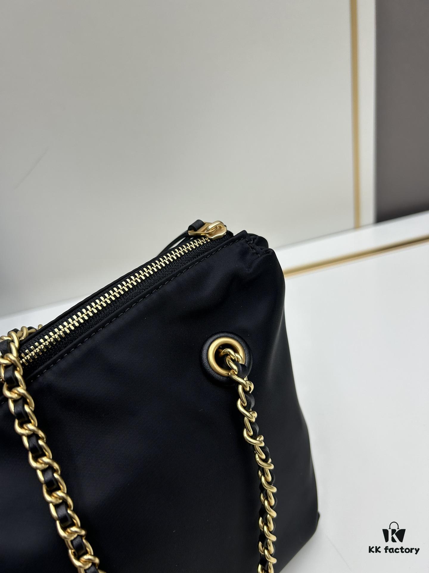 6930b0926e68136f4d9ad63d Tory Burch Ella Mini Crossbody Bag in Recycled Nylon – Lightweight and Stylish with Braided Chain