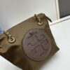 Tory Burch Ella Small Nylon Crossbody Bag – Lightweight Regenerated Nylon with Woven Chain Strap