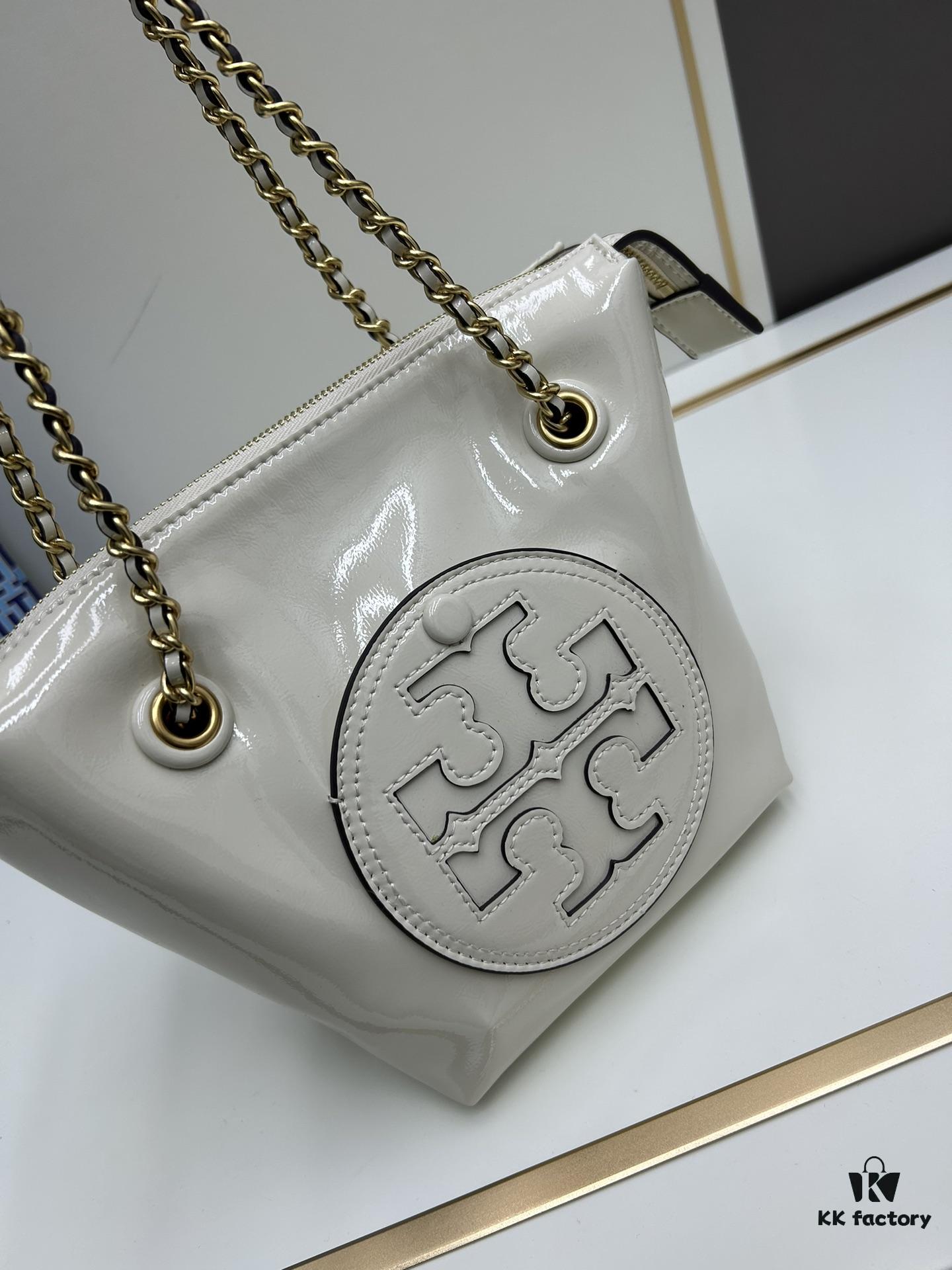 6930b0a16e68136f4d9ad65b Tory Burch Ella Small Crossbody Bag in Recycled Nylon – Lightweight and Stylish with Woven Chain Strap