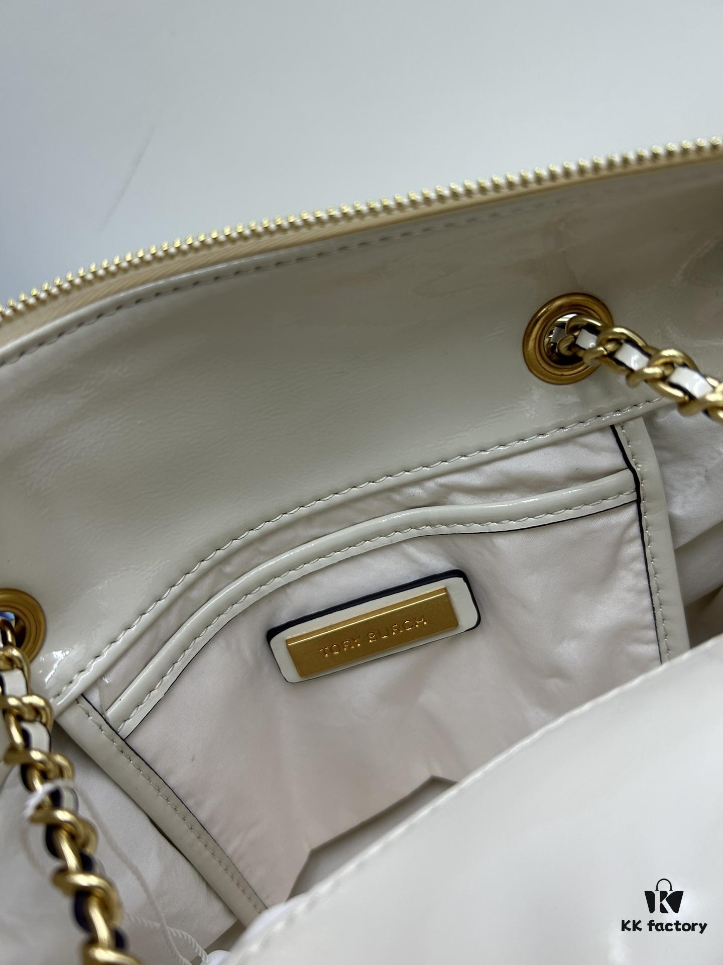 6930b0a36e68136f4d9ad65e Tory Burch Ella Small Crossbody Bag in Recycled Nylon – Lightweight and Stylish with Woven Chain Strap