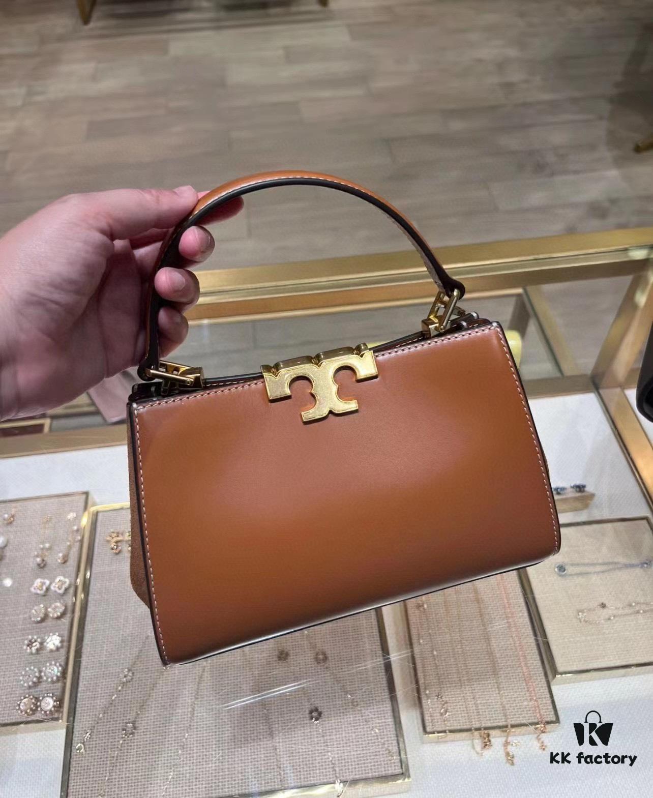 Authentic Quality [Full Genuine Leather Series, New Arrival with Attention to Detail] Tory Burch Eleanor Leather Handbag