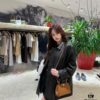 Authentic Quality [Full Genuine Leather Series, New Arrival with Attention to Detail] Tory Burch Eleanor Leather Handbag with Luxurious Suede Trims