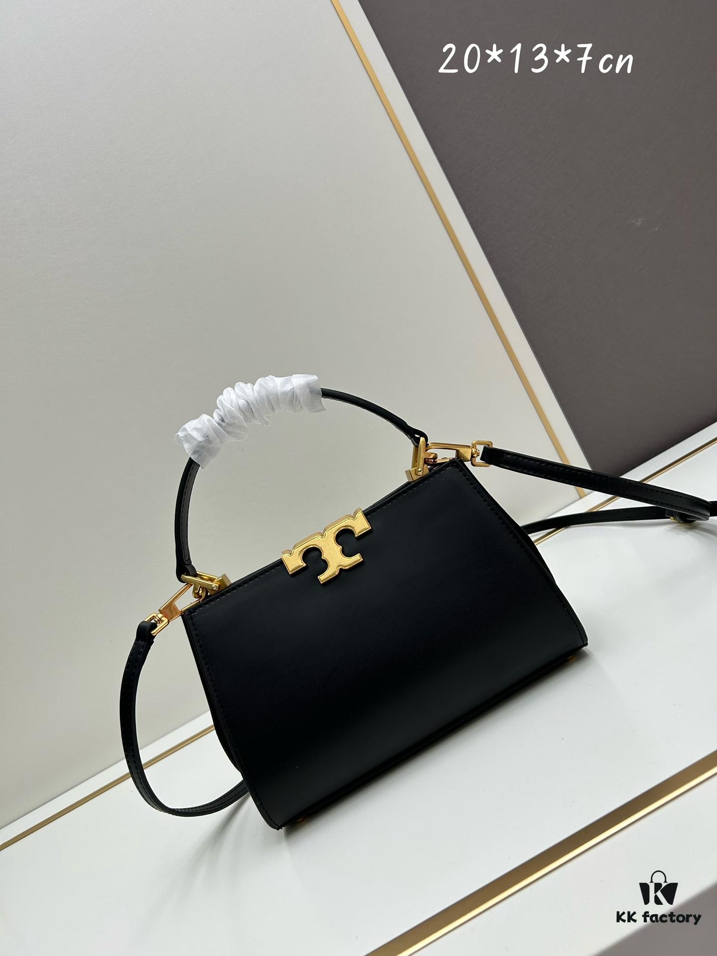 6930b0b26e68136f4d9ad67b Tory Burch Eleanor Leather Handbag - Full Genuine Leather Series, New Arrival with Premium Suede Trim and Signature Double-T Logo