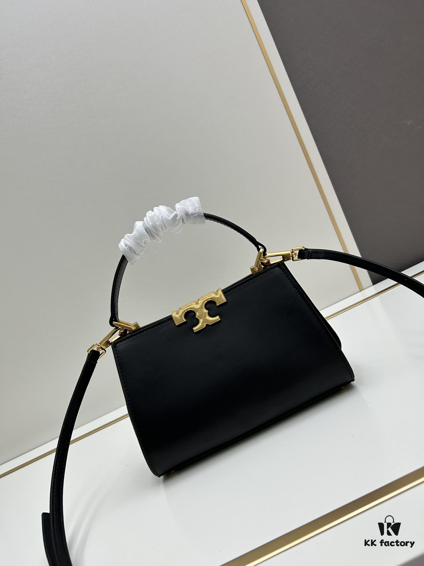 6930b0b36e68136f4d9ad67c Tory Burch Eleanor Leather Handbag - Full Genuine Leather Series, New Arrival with Premium Suede Trim and Signature Double-T Logo