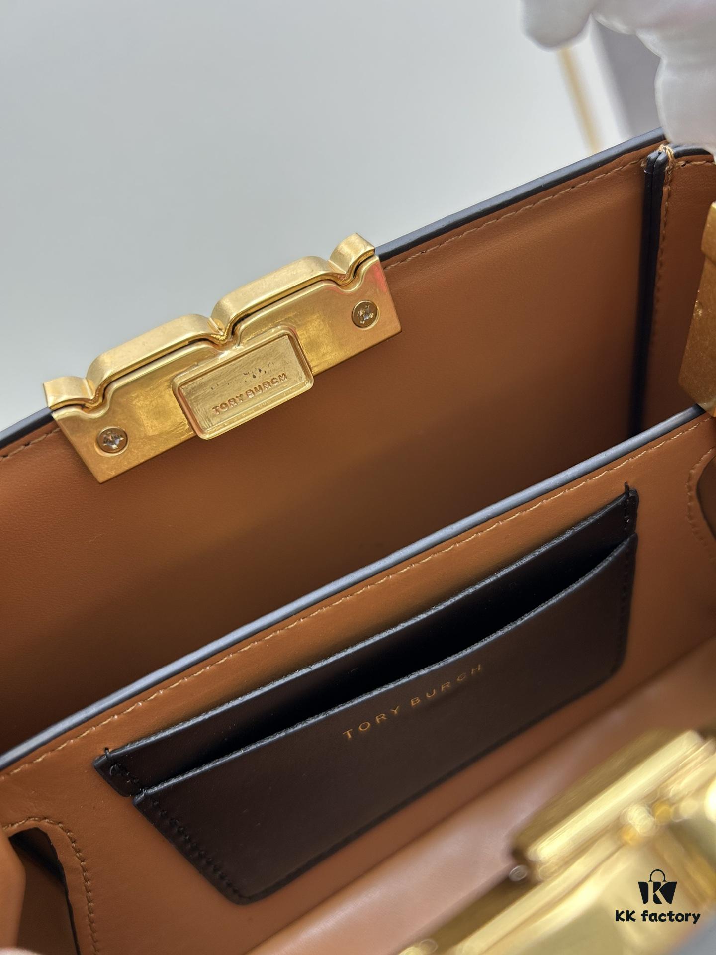6930b0b66e68136f4d9ad680 Tory Burch Eleanor Leather Handbag - Full Genuine Leather Series, New Arrival with Premium Suede Trim and Signature Double-T Logo