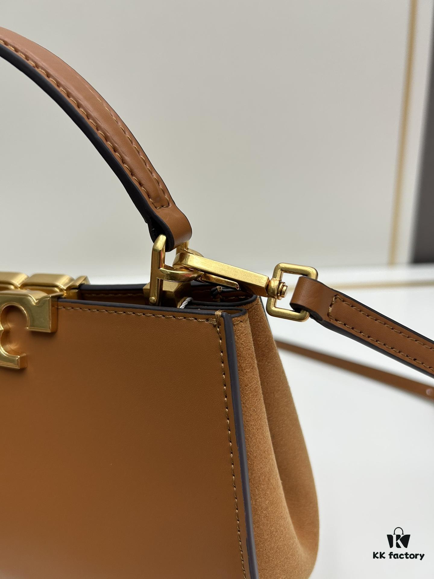 Authentic Quality [Full Genuine Leather Series, New Arrival with Attention to Detail] Tory Burch Eleanor Leather Handbag