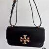 Original Quality [Full Genuine Leather Series, New Arrival with Attention to Details] [Wide Black Version] #TORYBURCH# Eleanor New Tofu Bag