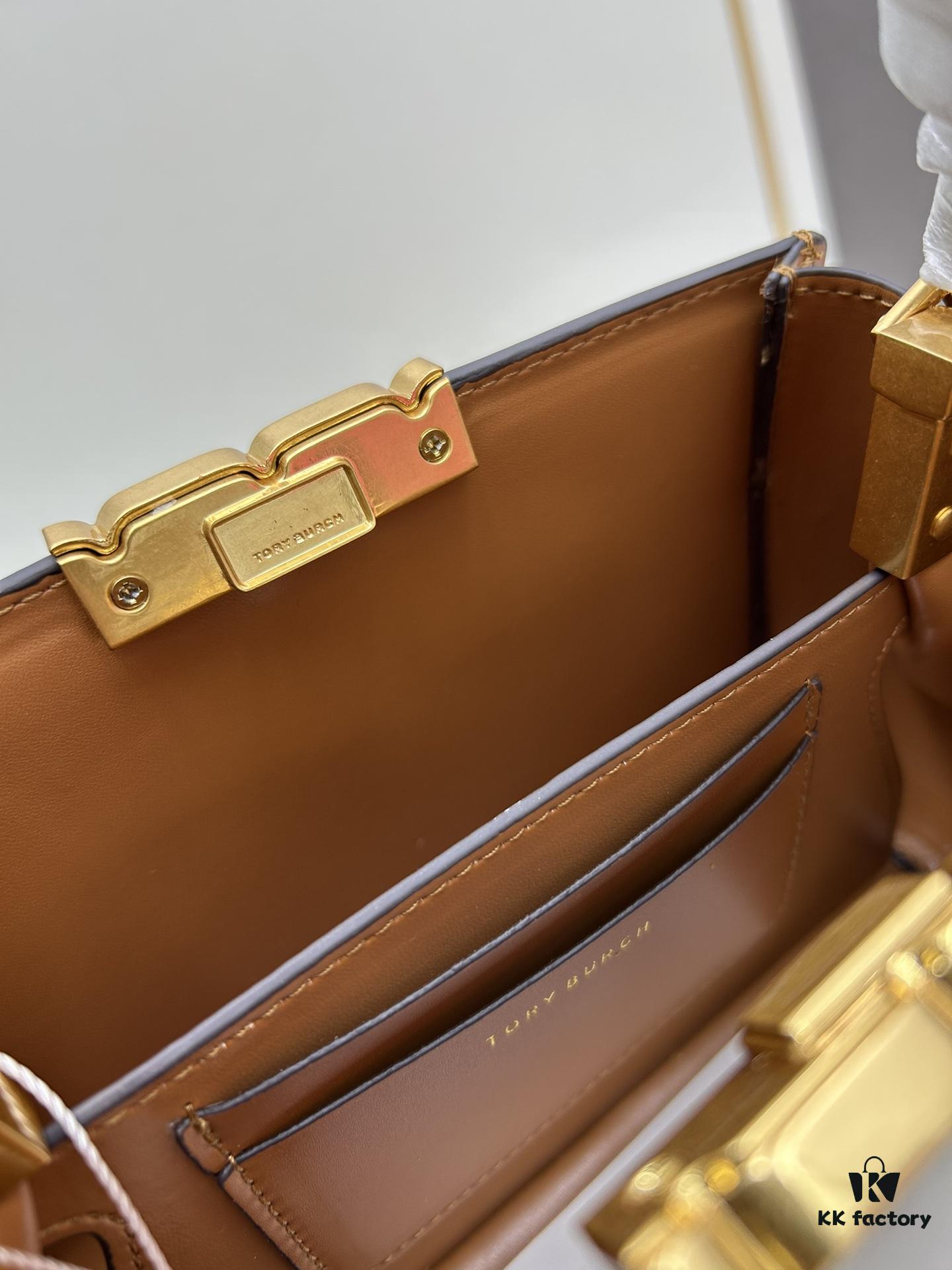 Authentic Quality [Full Genuine Leather Series, New Arrival with Attention to Detail] Tory Burch Eleanor Leather Handbag