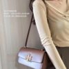 Original Quality [Full Genuine Leather Series, New Arrival with Attention to Detail] [Wide Black Version] #TORYBURCH# Eleanor New Tofu Bag